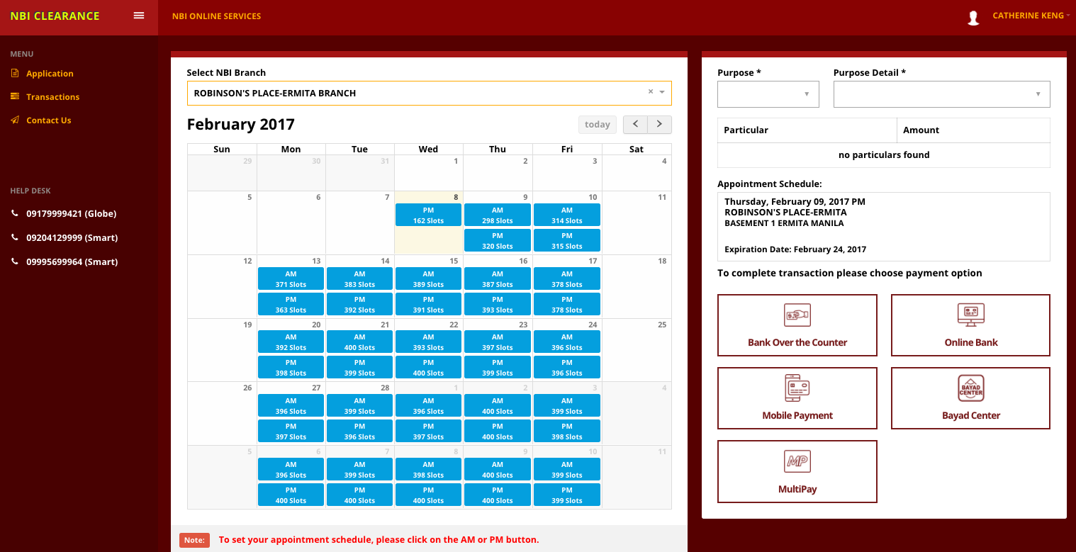 NBI Clearance schedule