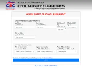 March 17 2019 Civil Service Exam room assignment
