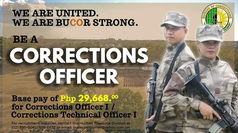 The BuCOR is hiring Corrections Officer I and Corrections Technical Officer I