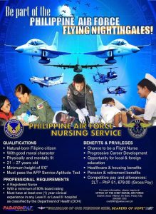 The PAF is hiring nurses and they're offering a big monthly salary
