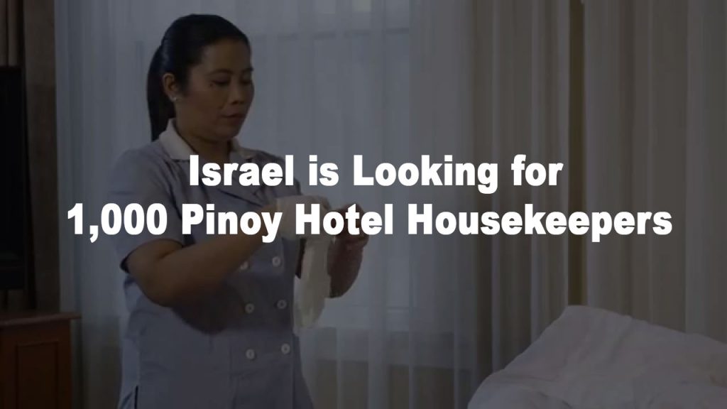 1000HotelHousekeepernowopeninIsrael Announcement Philippines