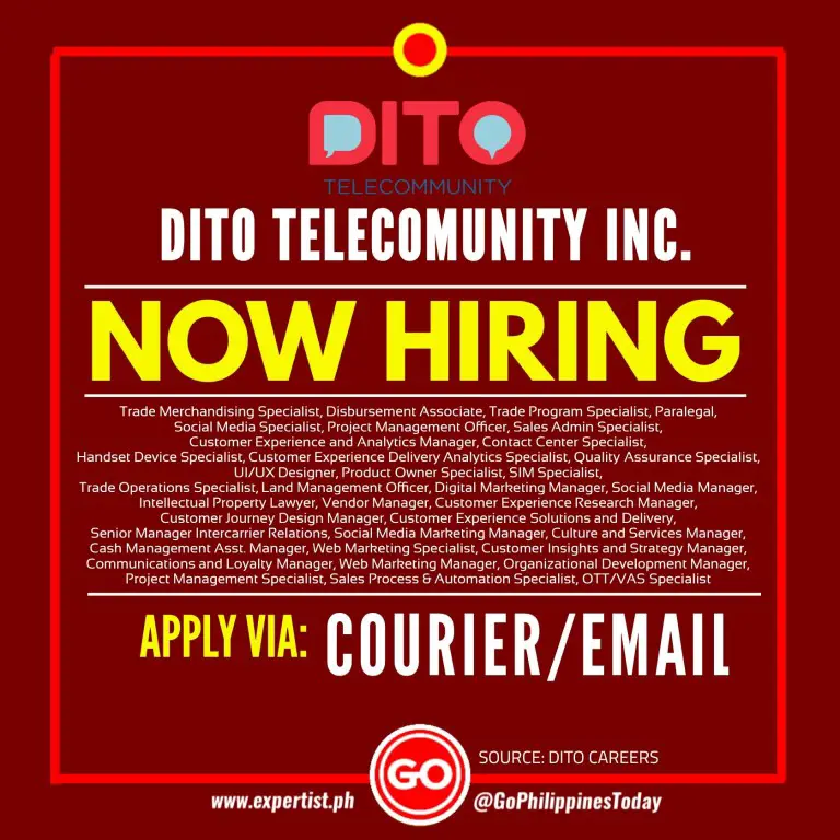 DITO Telecommunity is Hiring