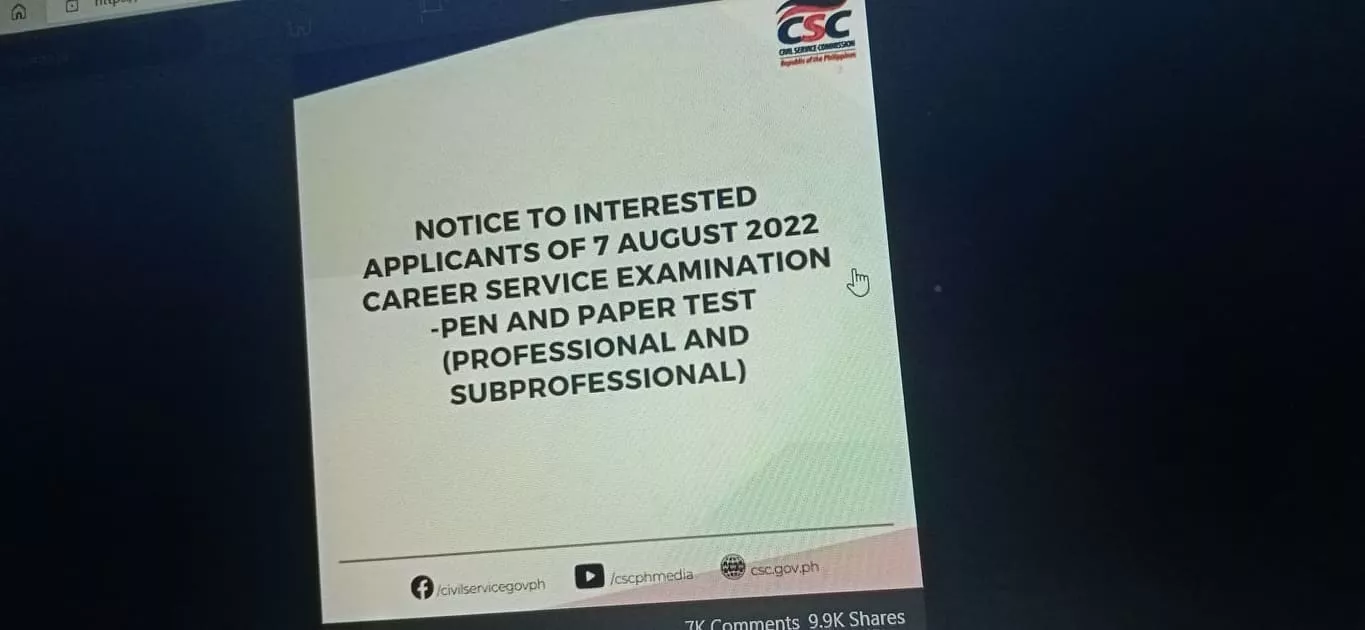 Civil Service Examination Professional and Sub