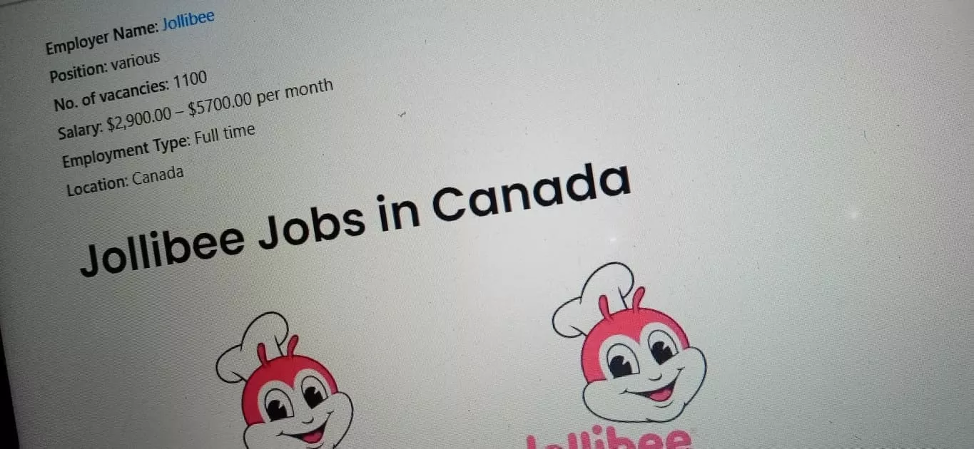 Apply now: Jollibee in Canada is hiring Jollibee in Canada