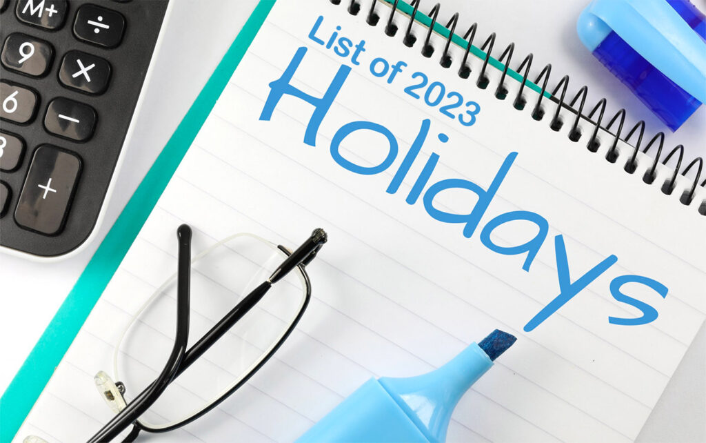 List Of 2023 Holidays 1024x642 