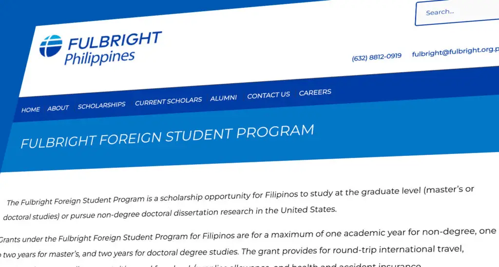 fulbright phd scholarship philippines