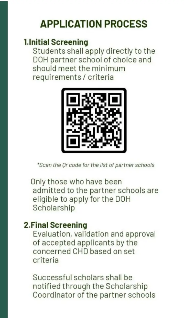 DOH Pre-Service Scholarship Program 2023