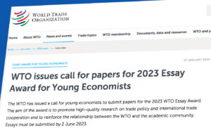 2023 World Trade Organization Essay Award