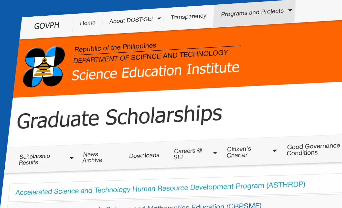 DOST-SEI Graduate Scholarship
