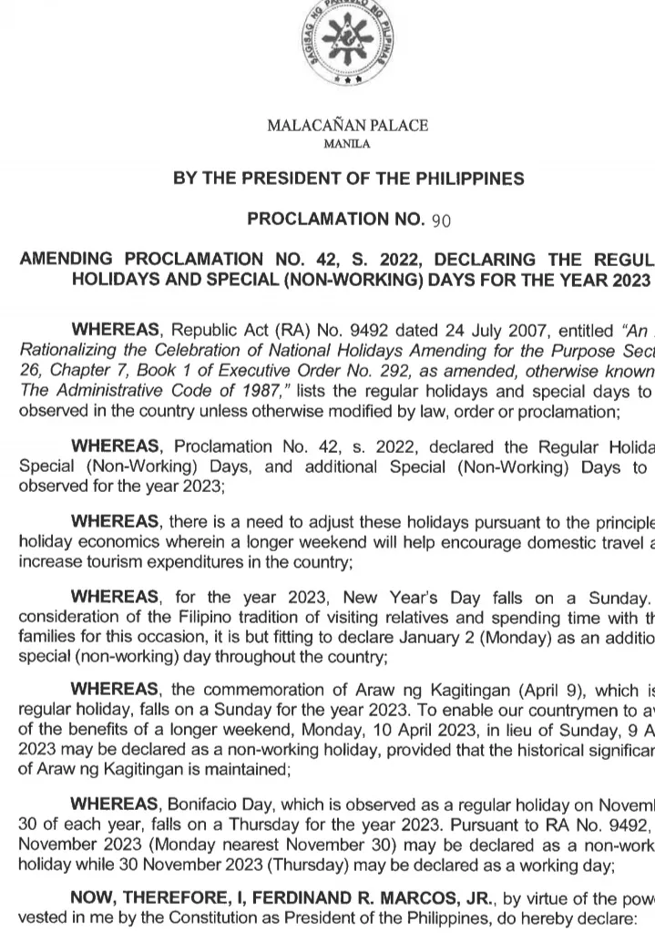 Dates for long weekend in April 2023 in observance with the Holy Week has been released Screenshot 20230315 060433
