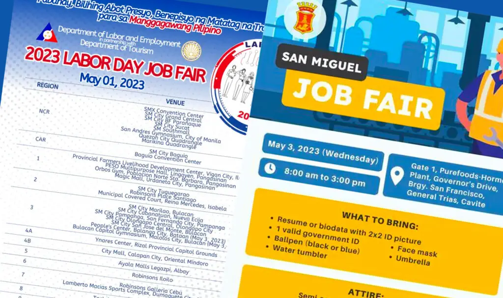 Job fair Announcement Philippines