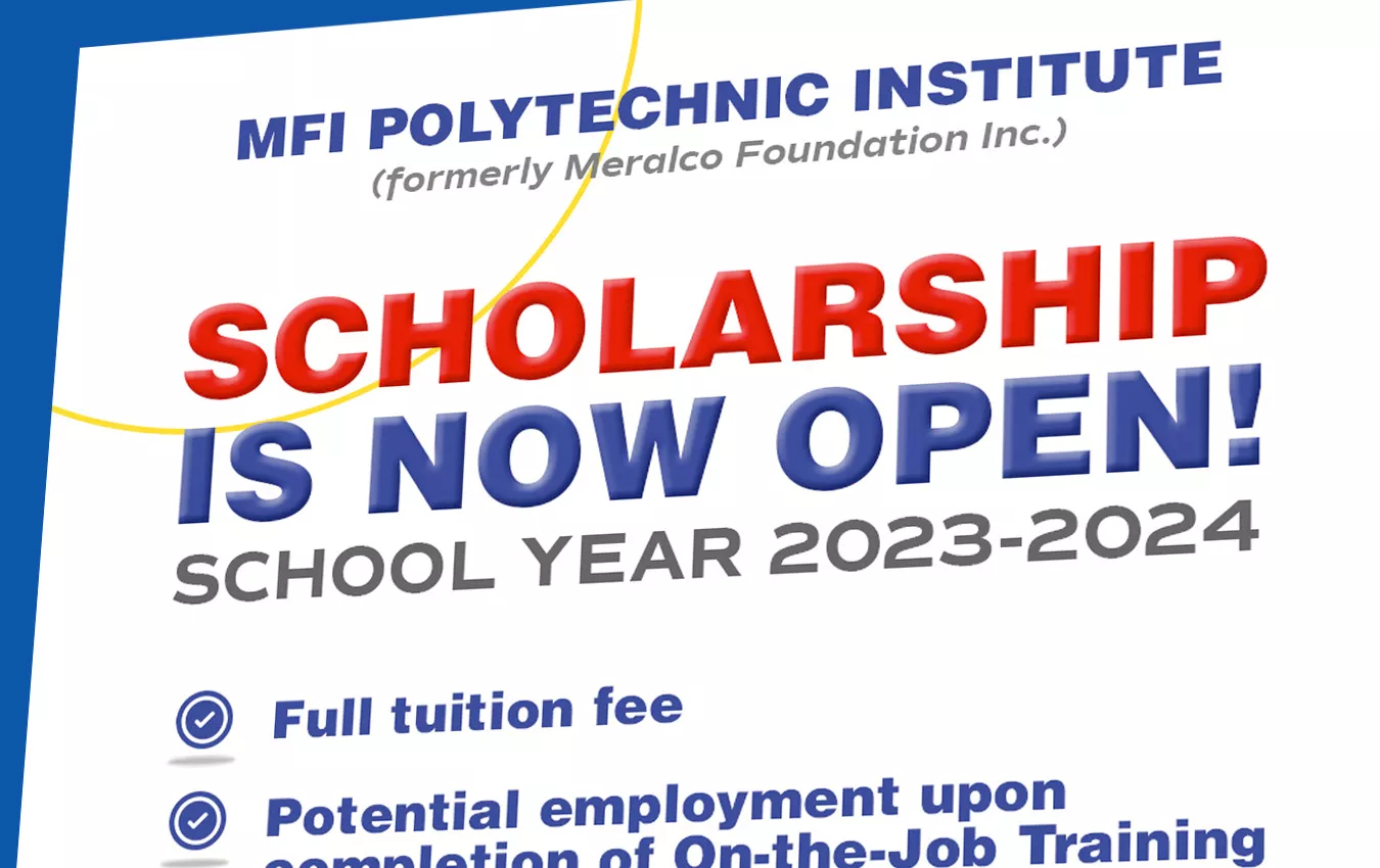Meralco Foundation, Inc. is now accepting applications for its scholarship program SY 2023-2024 Meralco Foundation Scholarship