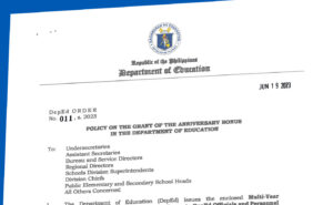 DepEd employees to receive P3,000