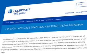 Foreign Language Teaching Assistant (FLTA) Scholarship