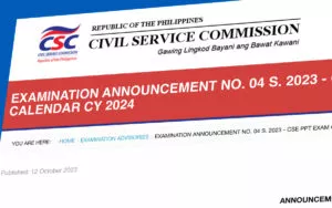 Civil Service Exam Schedule 2024