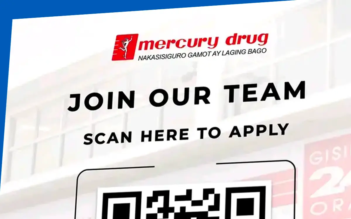 Apply Now: Mercury Drug Corporation Is Hiring!