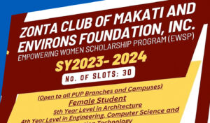 Zonta CLub of Makati Scholarship Program