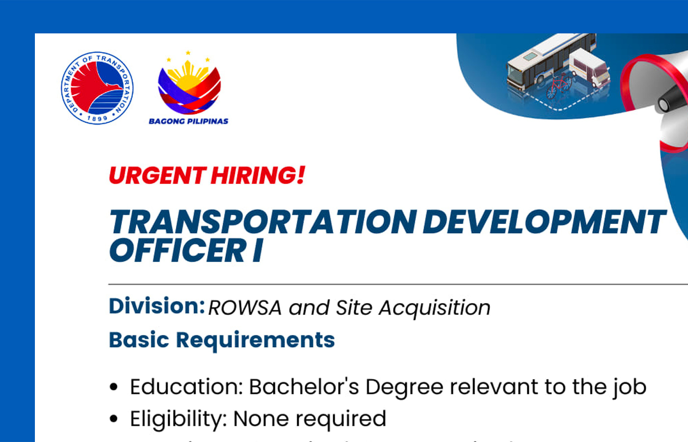 DOTR HIRING