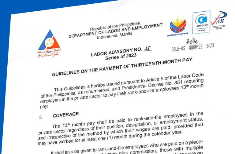 How to Compute 13th month Pay 2023 – Announcement Philippines