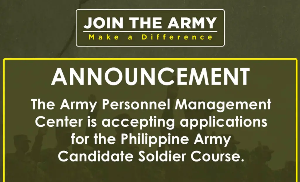 2024 Philippine Army Candidate Soldier Course Announcement Philippines   2024 Philippine Army Candidate Soldier Course 1024x622 