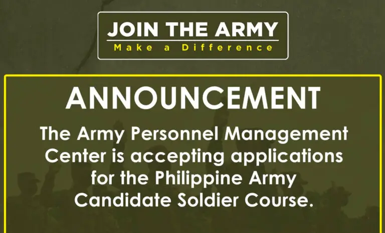 2024 Philippine Army Candidate Soldier Course Announcement Philippines   2024 Philippine Army Candidate Soldier Course 768x466 