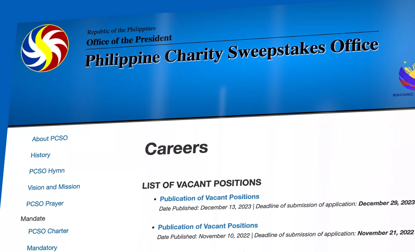PCSO Hiring 2024