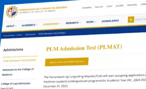 PLM admission Test