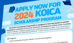 2024 KOICA Scholarship Programs
