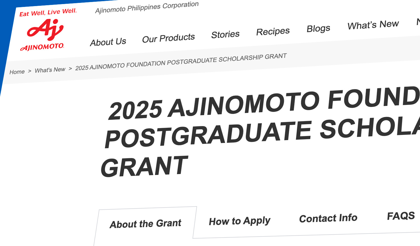 Call For Applications 2025 AJINOMOTO FOUNDATION POSTGRADUATE