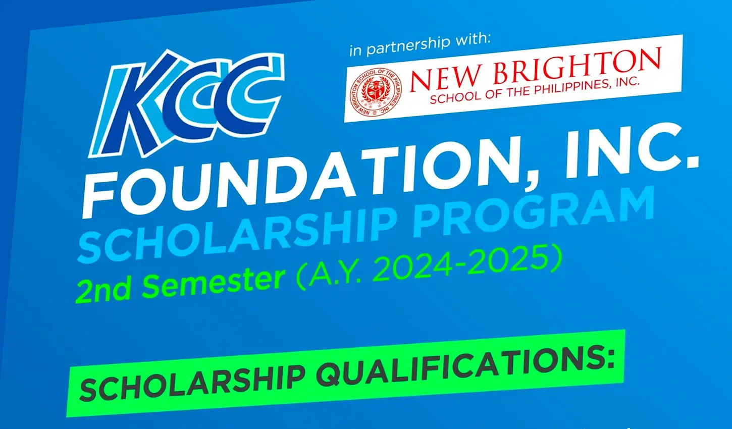 Call For Applications Kcc Foundation Inc Scholarship Program Is Now