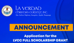 La Verdad Christian College, Inc. Scholarship Grant