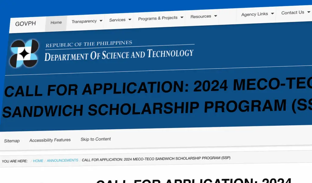 DOST Is Calling Filipinos To Apply For 2024 MECO-TECO SANDWICH ...