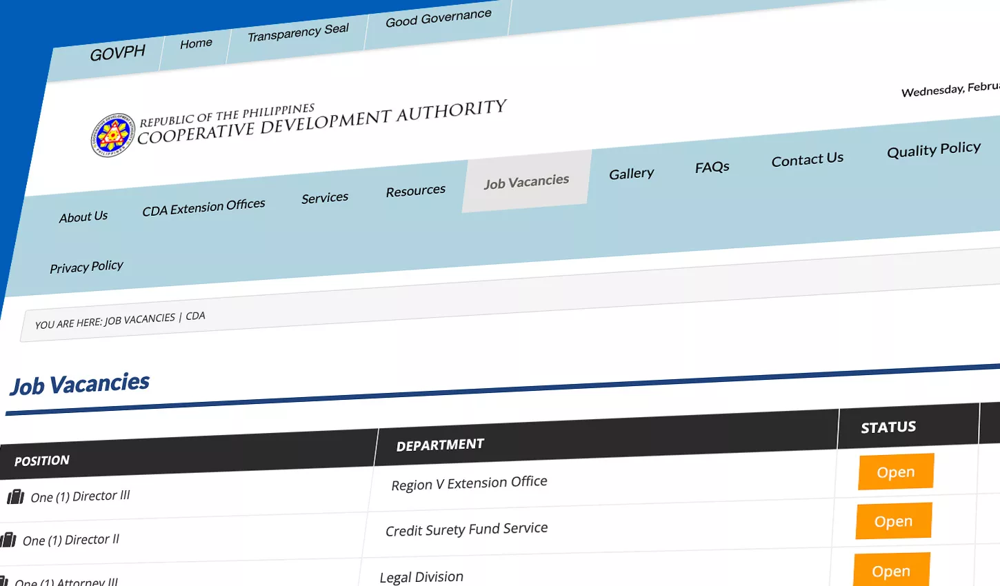 Apply Now: Cooperative Development Authority (CDA) Is Hiring! Cooperative Development Authority (CDA) Is Hiring