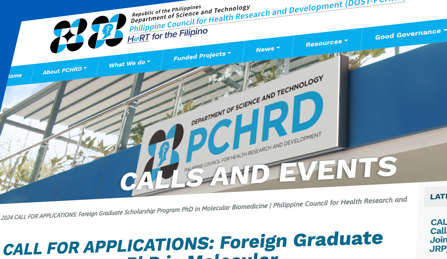 DOST PCHRD Foreign Graduate Scholarship Program