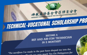 Tzu Chi Foundation Philippines Technical-Vocational Scholarship
