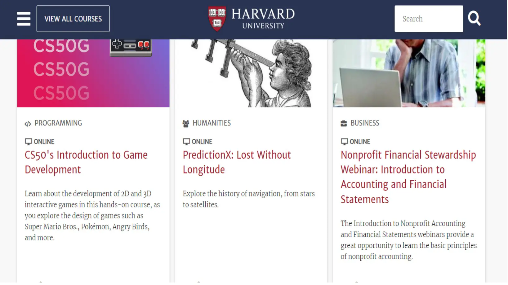Free online courses offered by Harvard University. Photo: Harvard University