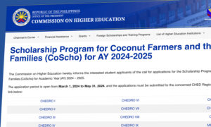 CHED Scholarship Program for Coconut Farmers and their Families