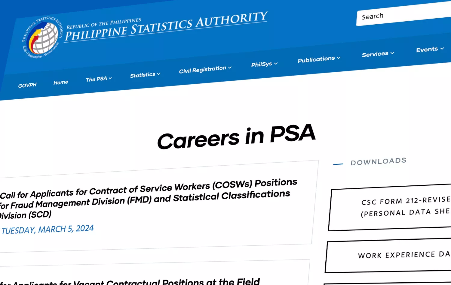 PSA Hiring March 2024