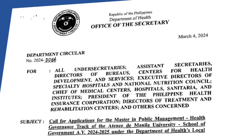 Call For Applications: 2024 Department of Health (DOH) Scholarship ...