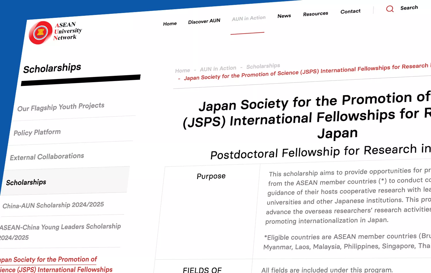 Japan Internal Fellowships for Research