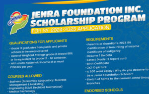 Jenra Foundation Inc. scholarship program