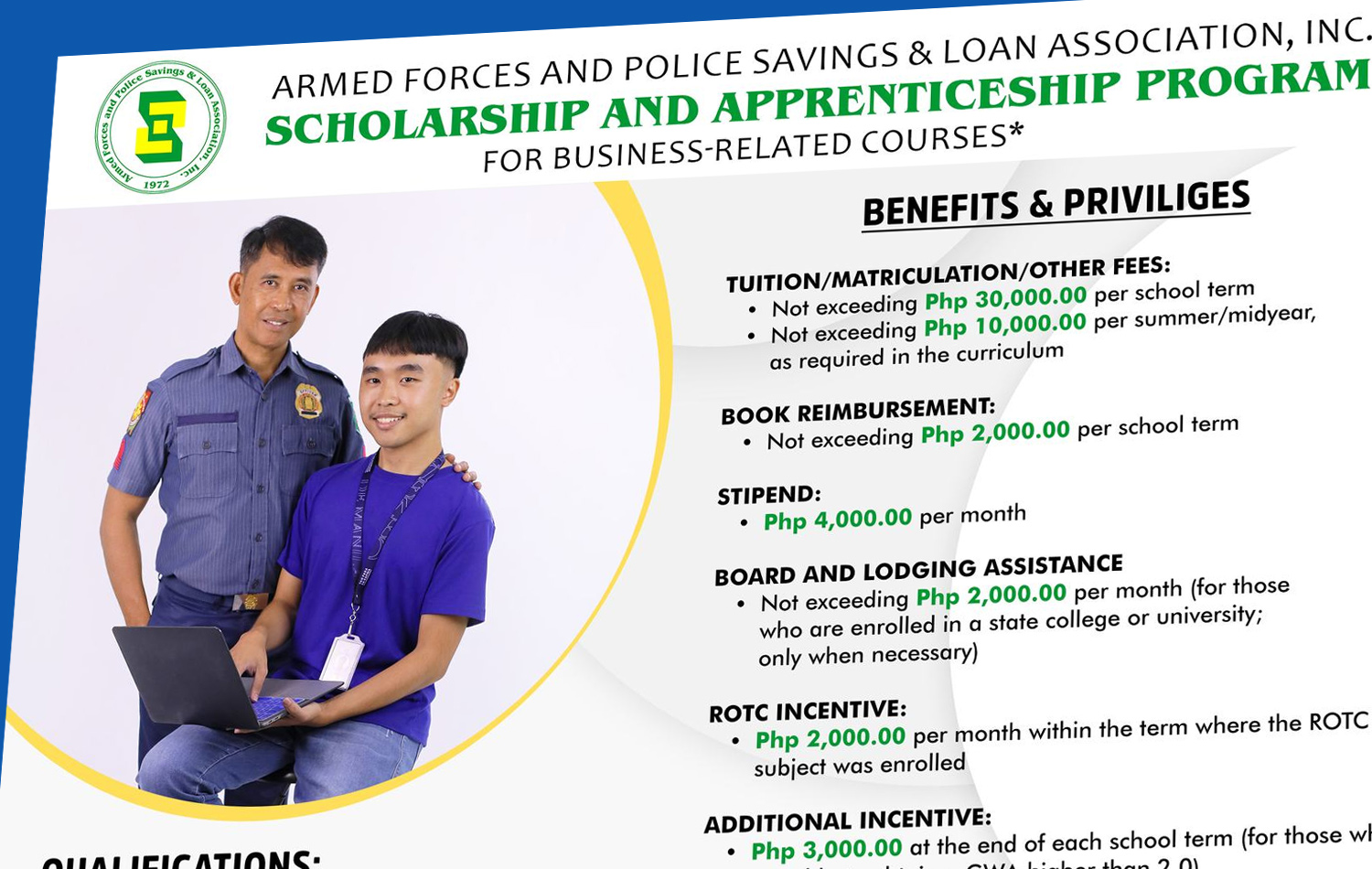 AFPSLAI Scholarship Programs Announcement Philippines   AFPSLAI Scholarship Programs 