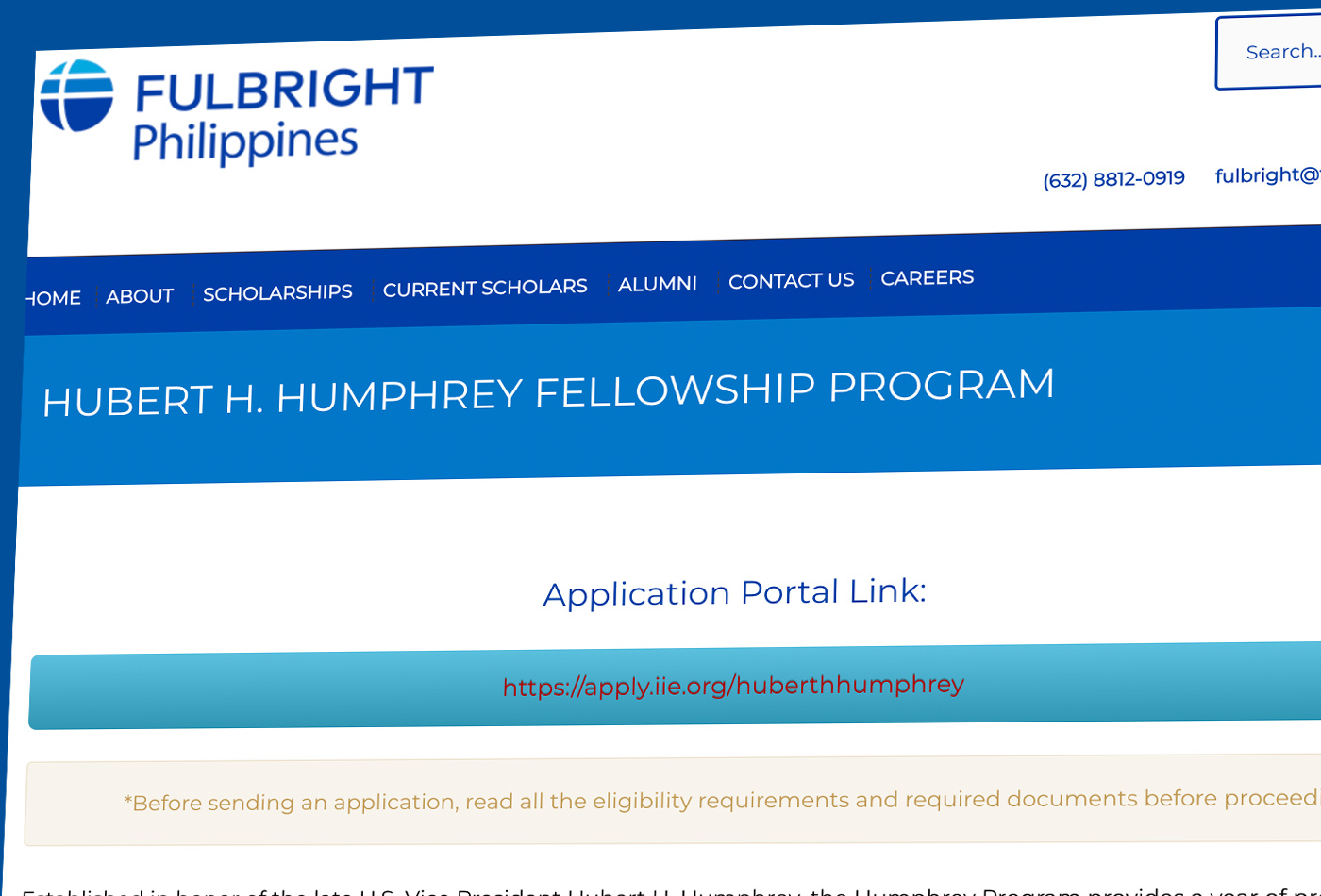 Hubert H. Humphrey Fellowship Program