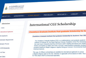 Thailand Graduate Studies Scholarship Program