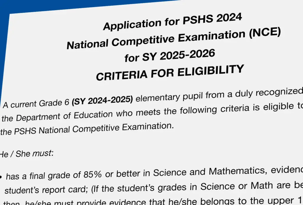 Pshsn Apply your children with Philippine Science High School (PSHS ...