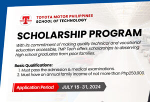 Toyota Motors Scholarship Program