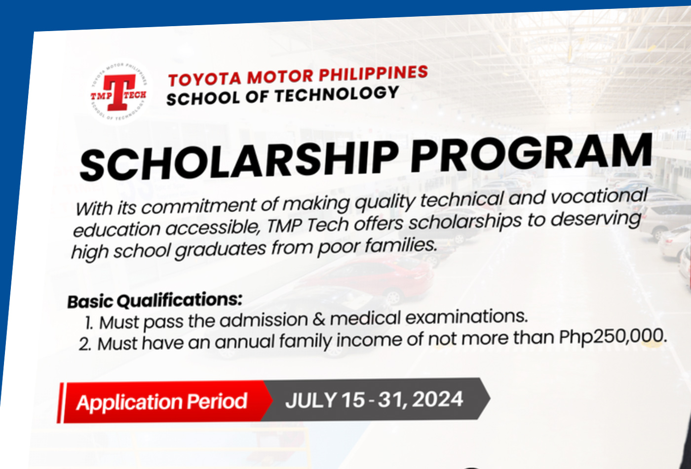 Toyota Motors Scholarship Program