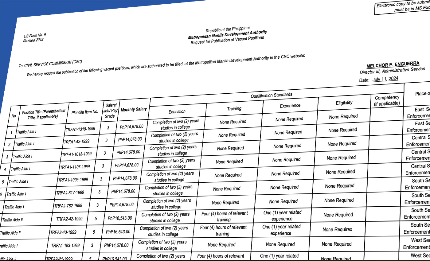 MMDA Hiring