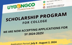 Uygongco Foundation, Inc. scholarship program