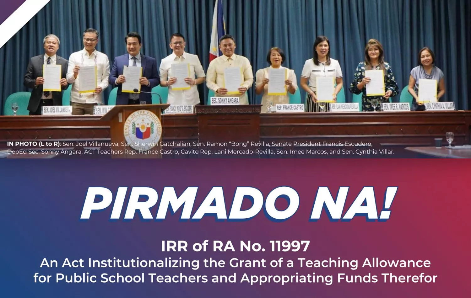 P10,000 teaching allowance's IRR now signed 10000 Teaching Allowance